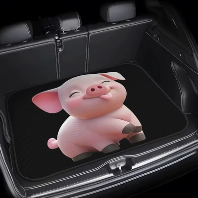 Avtomobil döşəmə paspasları — to clean, dust-proof mat - 425de-floral-car-floor-mat-13-75100cmcrystal-velvet-with-dot-plastic-backing