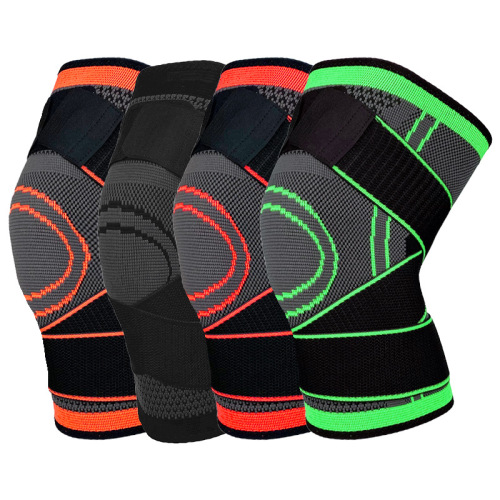Professional Amazon nylon running protective gear compression straps 3D knitted basketball mountain climbing cross-border four-season sports knee pads