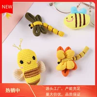 Новый детский мультфильм пчела плюшевая милая кукла стрекоза брошь DIY сумка украшения шарф украшения аксессуары