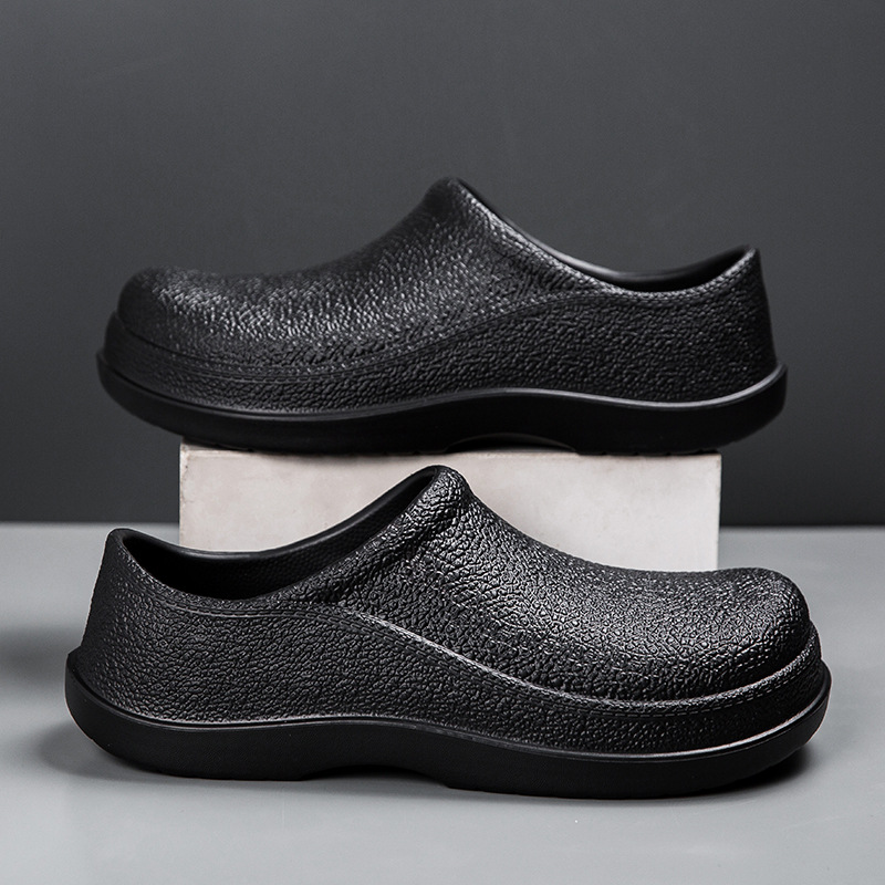 Scarpe da chef antiscivolo da uomo, impermeabili e di alta qualità, resistenti all'olio, leggere, con suola morbida, taglie grandi da uomo_voghion.com