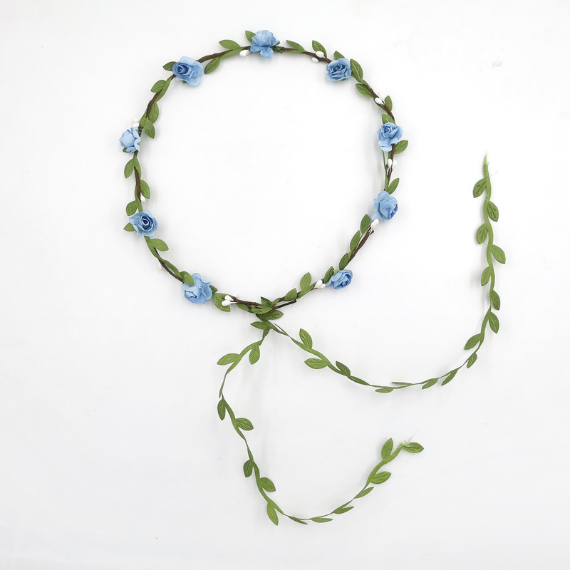 H07 Korean Style Seaside Bride Flower Wreath Headband Hair Accessory Beach Headband Headband Foreign Trade Supply Wholesale H07 Korean Style Seaside Bride Flower Wreath Headband Hair Accessory Beach Headband Headband Foreign Trade Supply Wholesale