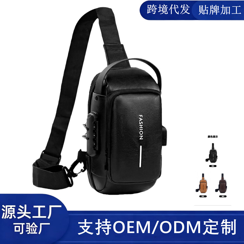 Cross-Border Multi-Functional Motorcycle Bag, Men's Chest Bag, Anti-Theft Password Lock, Cycling Outdoor Men's Bag, Cross-Body Shoulder Bag Factory