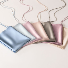 枕水人家重磅25姆米宽幅素色简约真丝枕巾100%桑蚕丝丝绸枕头巾