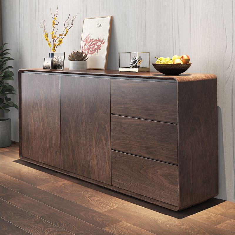 Modern Simple Solid Wood Sideboard Living Room Normcore Tea Cabinet Scandinavian Kitchen Storage Cabinet Storage Cabinet Entrance Cabinet