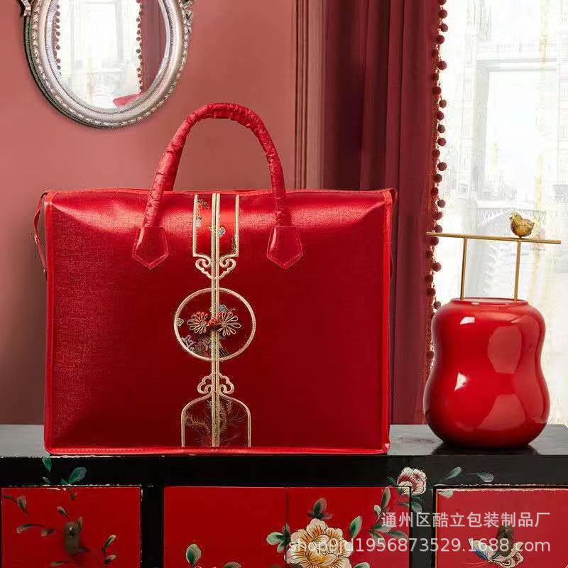 結婚布団手提げ持参寝具四点セット喜被収納袋錦織オックスフォード布嫁入り結婚布団袋|undefined
