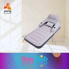 JILONG backrest bed thickened single plus air mattress bed simple and portable outdoor lazy backrest air mattress