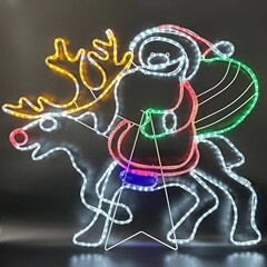 LED虹管クリスマスカラーランプクリスマストナカイ発光ダイオードロープランプ室内外共通祝日装飾