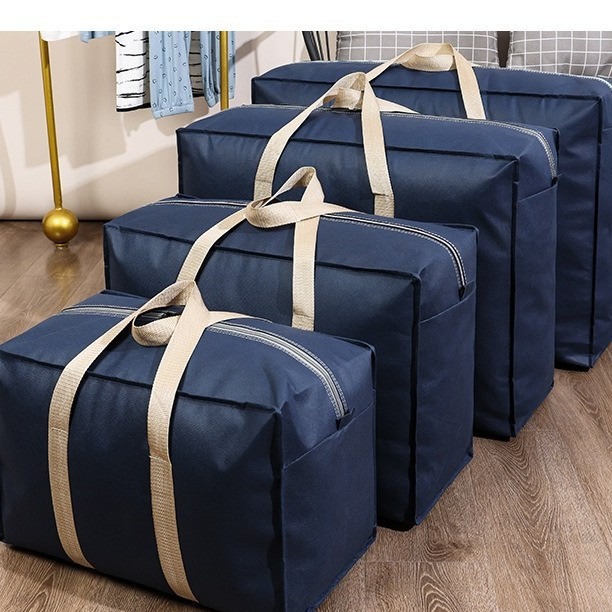 Bolsa de mudanza no tejida Bolsa de almacenamiento de colcha doméstica de gran capacidad Bolsa de acabado engrosada de color puro Bolsa de lona de temporada de graduación
