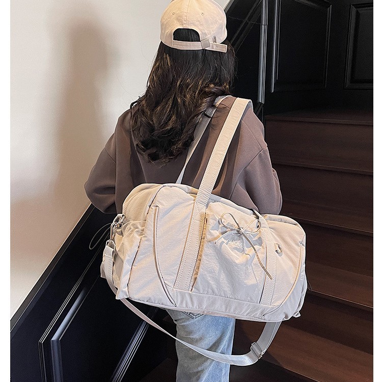 한국식 대용량 여행 가방, 패셔너블하고 다재다능하며 심플한 수하물 가방, 주름 휴대용 스포츠 요가 피트니스 가방