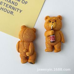 樹脂の冷蔵庫はテディベアの冷蔵庫を貼ってごろつきの熊の負け犬のおもちゃの冷蔵庫を貼って装飾品のDIYの部品を貼ります。