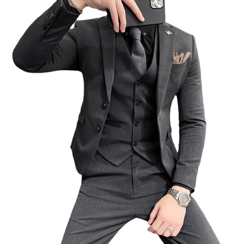 Fitted suit, set, 3 piece set, simple and elegant design