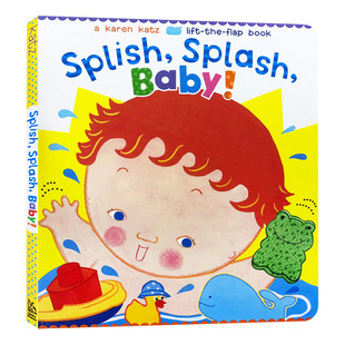 Bath Bath cardboard flip book Splish Splash Baby English original kalenkatz Karen