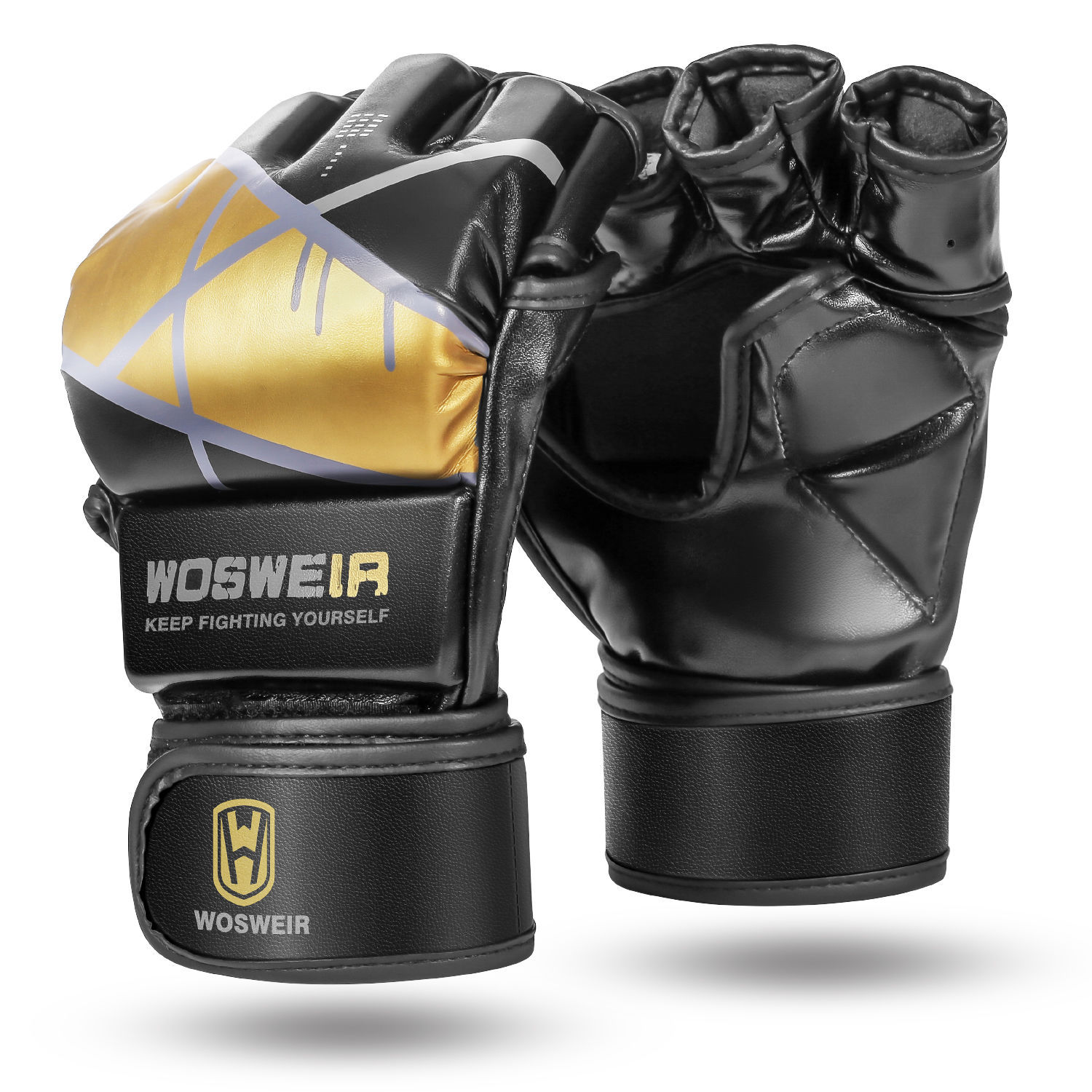 Guantes de lucha engrosados, entrenamiento, boxeo, hombres y mujeres, medio dedo, muay thai para adultos, guantes de boxeo, lucha profesional especial Sanda