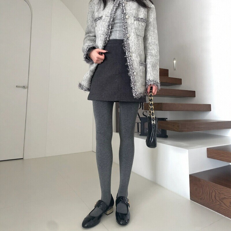 秋冬灰色打底裤女外穿加绒加厚显瘦不起球袜裤不掉档踩脚连裤袜|undefined