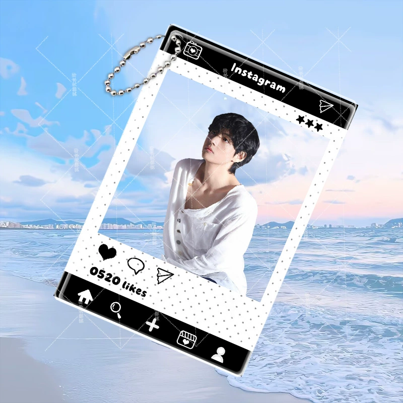 Акриловая фотокарточка-подвеска, высокое разрешение, прозрачная 6,5×9,5 см, брелок для сумки
