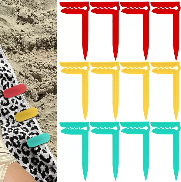 Outdoor Picnic Mat Holder, Windproof Tent Clip, Seaside Beach Mat Fixing Clip, Bath Towel Clip, Plastic Towel Clip