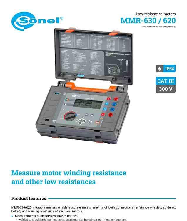 议价Sonel正品MMR-620微欧姆计毫欧表低电阻测量工具工业实验室用