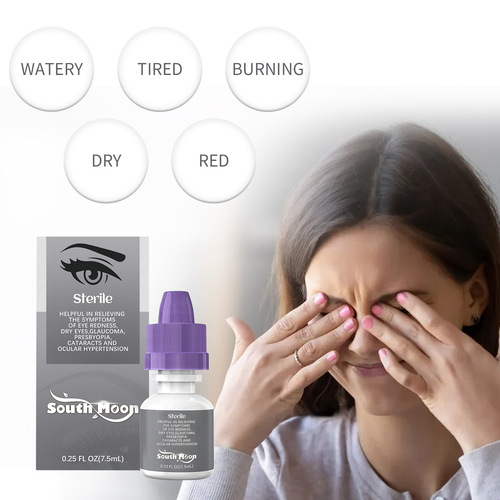 South Moon Eye Drops Eye Care Repair Eye Fatigue Dry Eyes Redness and Dazzling Eyes Eye Care Solution