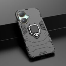 现货适用Vivo Y27 4G中国版黑豹车载指环手机壳 vivo Y35M+支架手