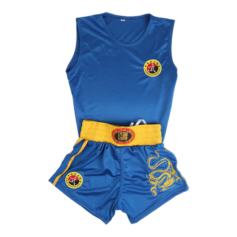 Sanda suit children adult martial arts fighting training fighting Muay Thai clothing boxing shorts wholesale factory embroidered dragon