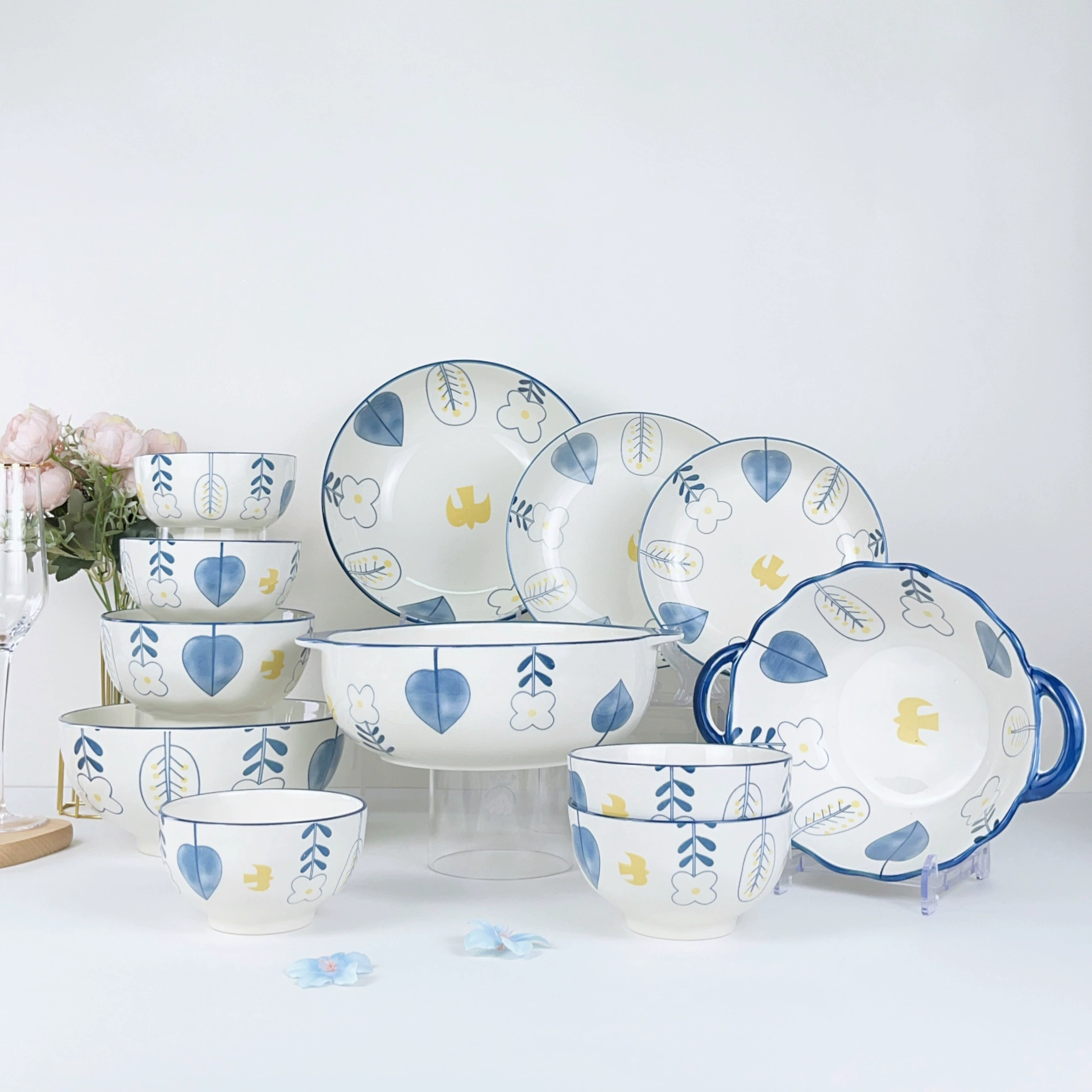 Ceramic modern set, tableware, European style, simple and elegant design
