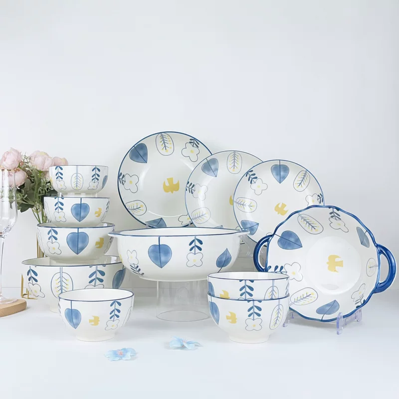 Ceramic modern set, tableware, European style, simple and elegant design