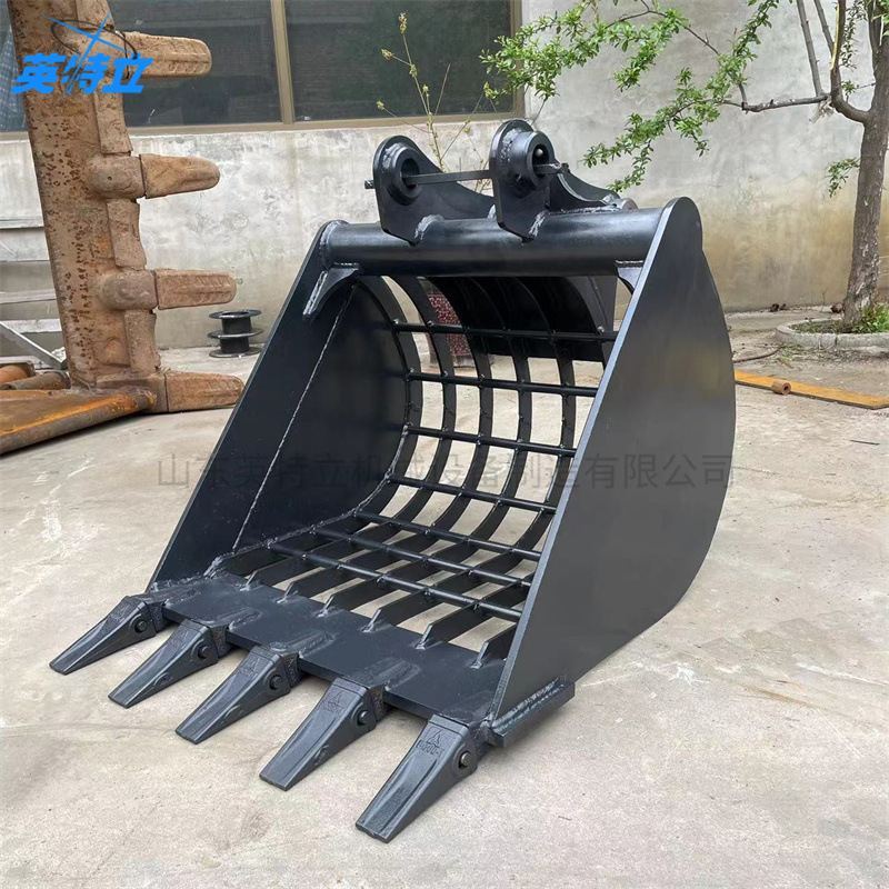 矿山挖掘振动网格斗岩石加强栅格斗挖机前端属具水沟松土斗
