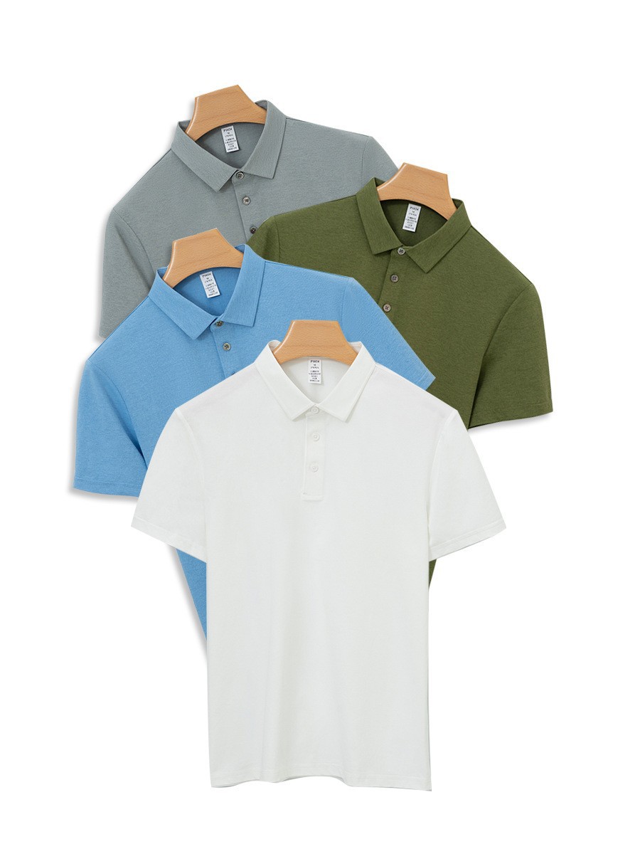 Professional Sports T-Shirt for Men in Summer, Moisture-Absorbent, Quick-Drying, No-Iron, Antibacterial, Breathable, Sun-Protective, Short-Sleeved, Thin Men's Polo Shirt