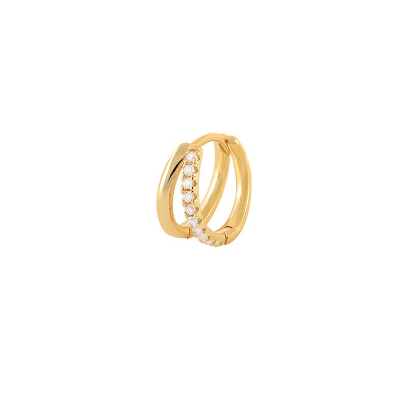 Personalised Double Layer Drop Earrings With Crystal Accents_voghion.com