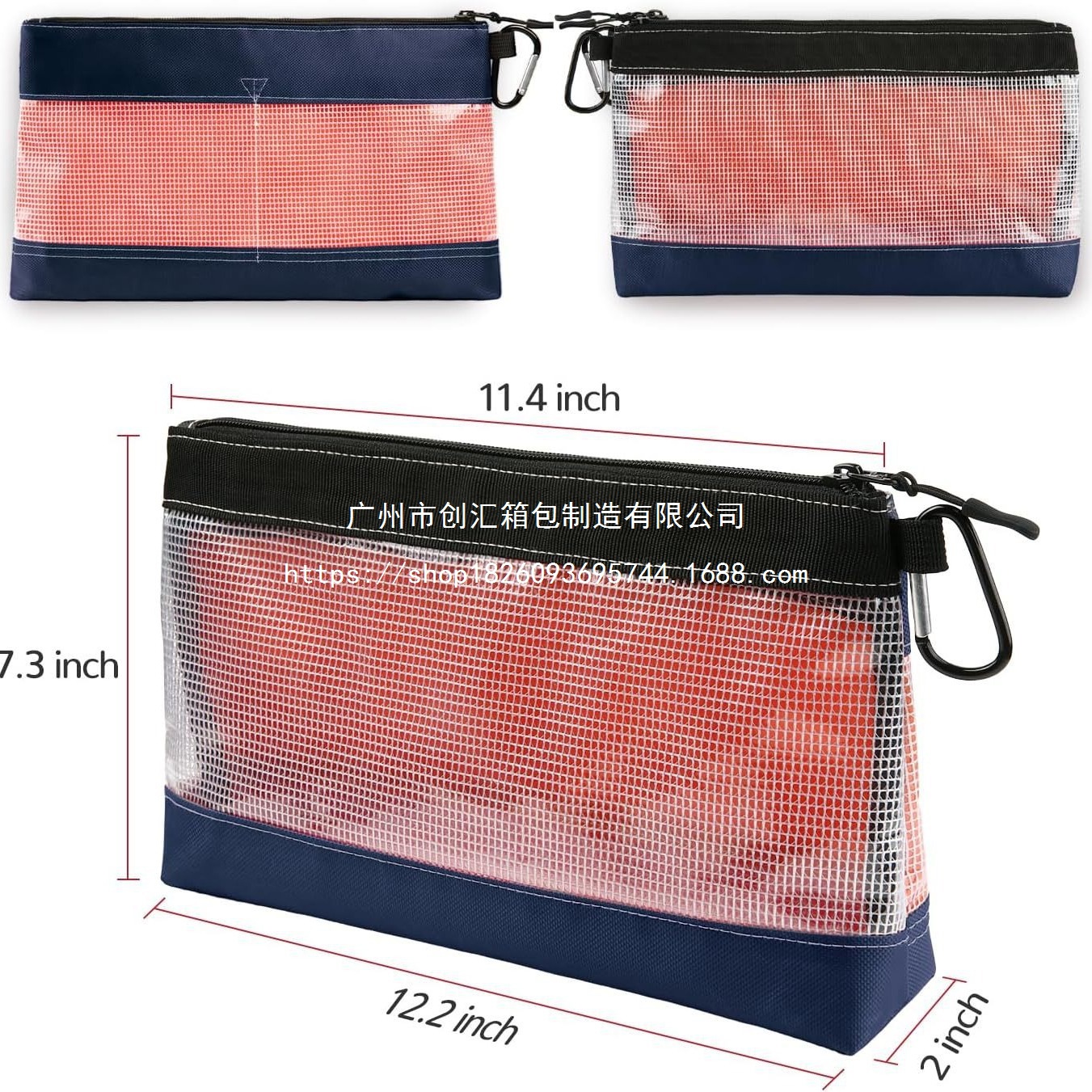 跨境热销工具收纳袋耐磨料可透视 电工工具包可折叠零件分类收纳