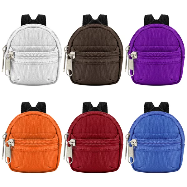 Shoulder Zipper Small Coin Purse Pendant Small School Bag Key Ring Key Chain Mini Small Backpack Doll Coin Purse