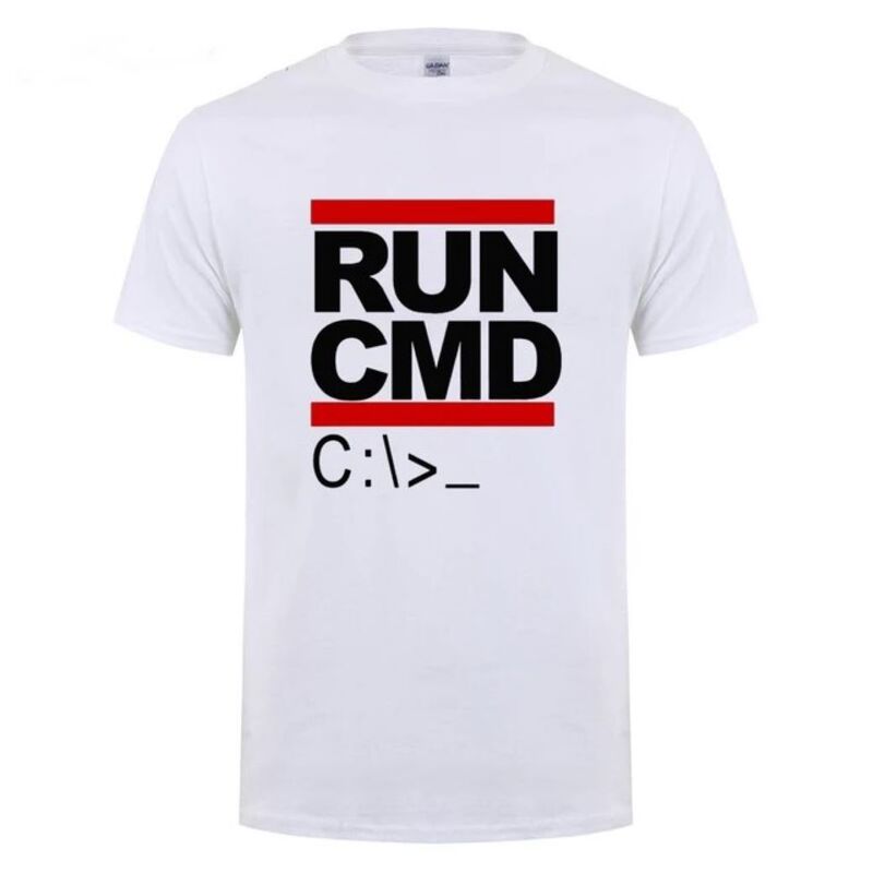 Run Cmd Computer Programmer T-Shirt Men 2024 Summer Fun Birthday Gift Short Sleeve Cotton T-Shirt Run Cmd Computer Programmer T-Shirt Men 2024 Summer Fun Birthday Gift Short Sleeve Cotton T-Shirt