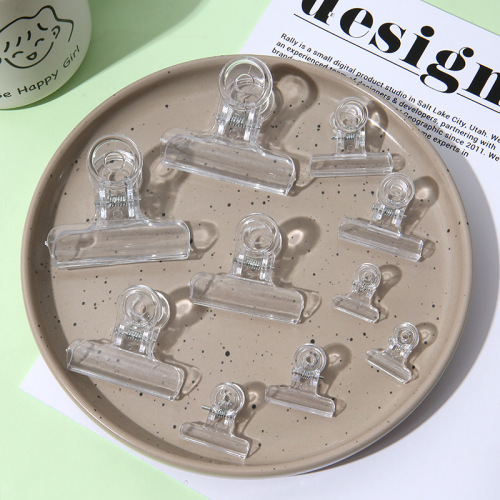 Multi-functional transparent long tail ticket holder folder student test paper holder household fixed organizing snack sealing clip