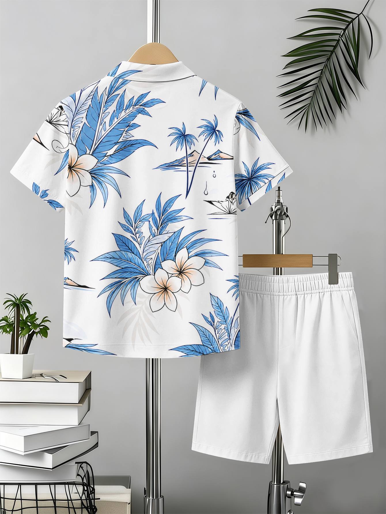 Boys Shirt And Shorts Set With 3d Pattern For Summer Style_voghion.com