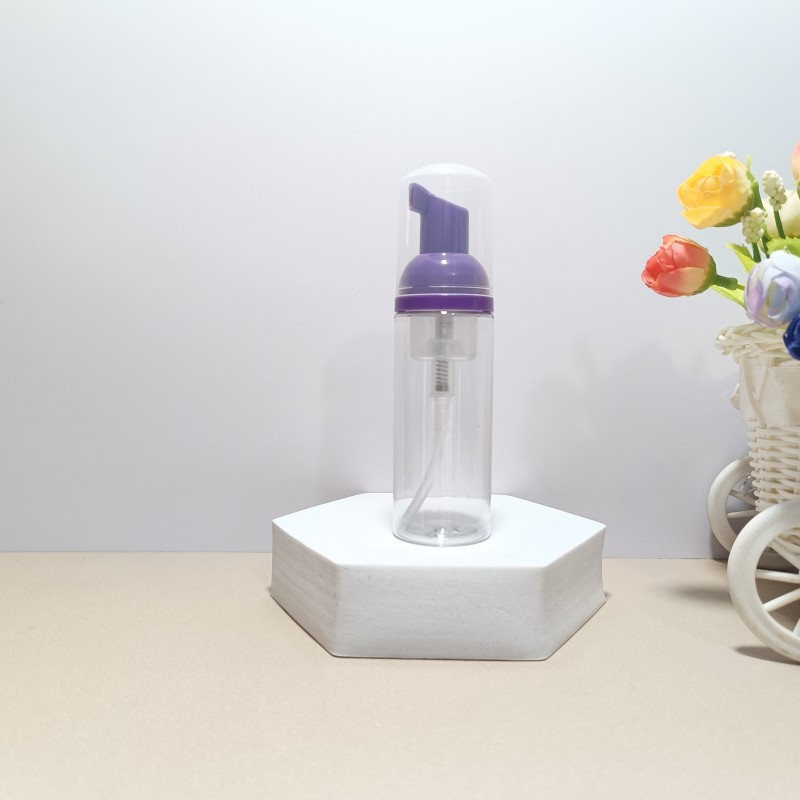 30 dientes PET mousse transparente botella 30ml100ml limpiador facial espuma botella champú espuma botella de pie en stock