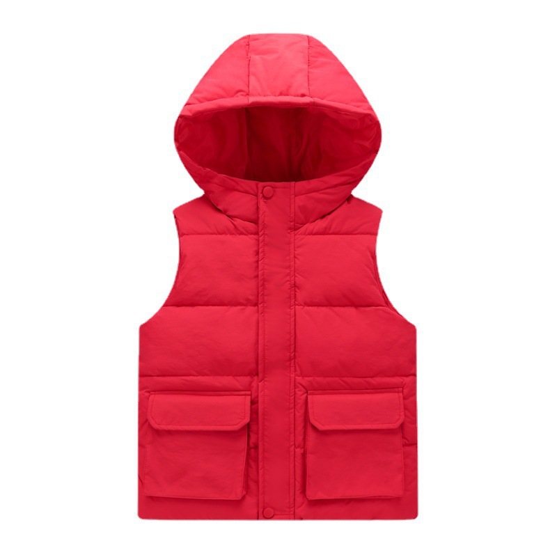 Otoño y invierno nueva ropa infantil para niños chaleco de algodón grueso para niños chaleco de hombro para estudiantes chaleco de pluma de algodón