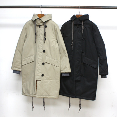 2022秋冬上新TH棉质连帽间棉长外套大衣中长款拉链B搭休闲外套女|ms