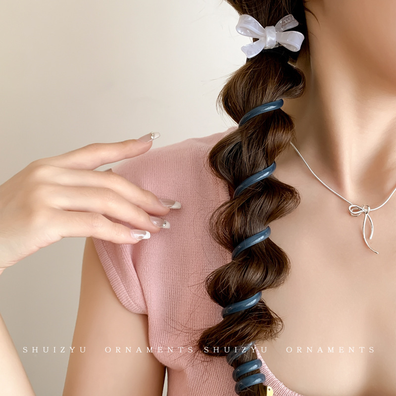 Trenza de burbuja simple japonesa, cuerda para la cabeza, mujer 2024, nueva línea telefónica de amor de alta gama, anillo para el cabello, cola de caballo, artefacto de cabello trenzado