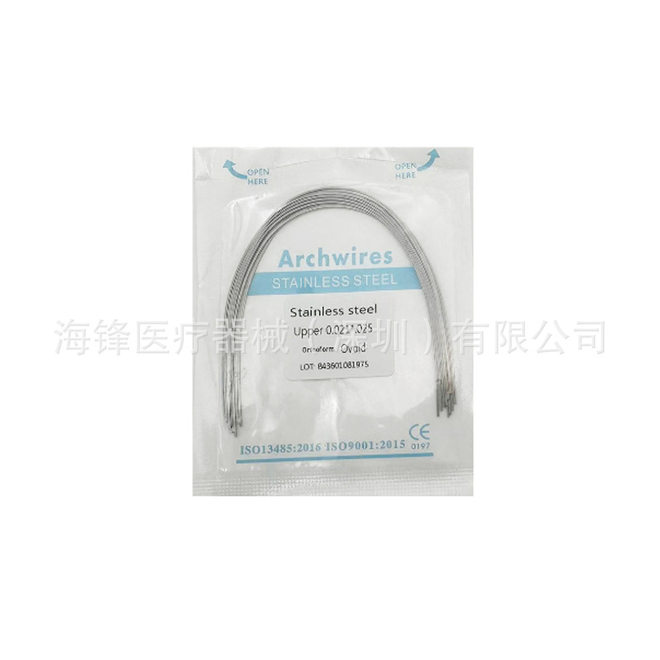 Ortodoncia dental Alambre de arco de acero inoxidable Alambre redondo súper elástico Alambre cuadrado Alambre preformado Alambre de ortodoncia Ovalos 10 paquetes
