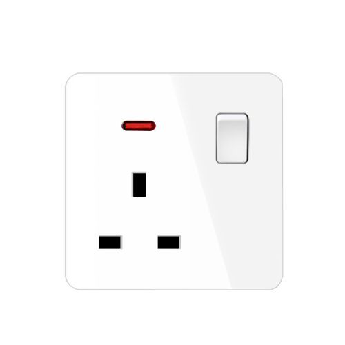 British electric panel light curved frame switch 13a wall socket with USB household duplex 146 foreign trade British standard