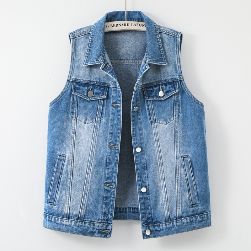 Real shot of niche design denim vest, women's denim jacket, loose denim coat, denim vest, waistcoat Real shot of niche design denim vest, women's denim jacket, loose denim coat, denim vest, waistcoat