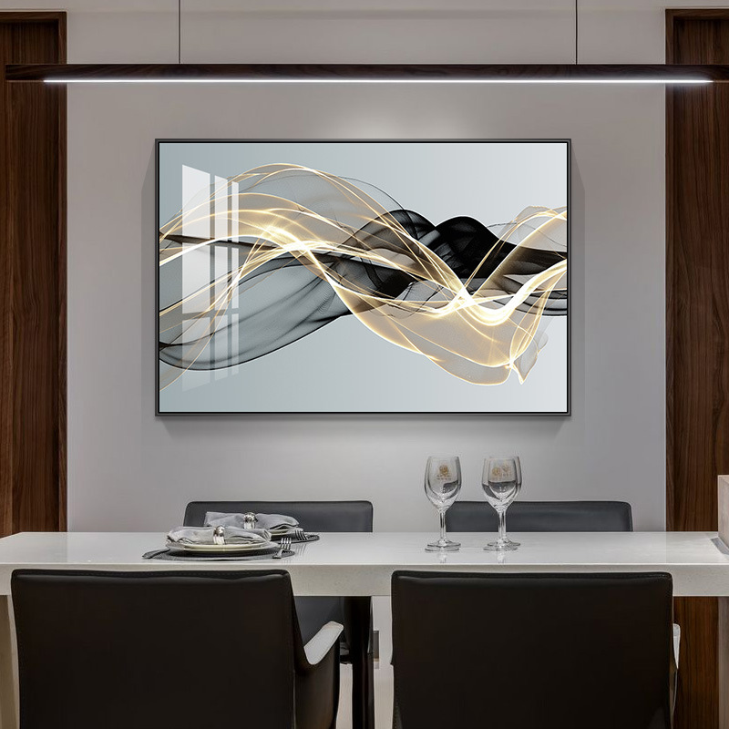 Fulu Meiman decoración de comedor moderno y simple pintura de decoración de la pared de la mesa de comedor de lujo ligera pintura de mural de comedor