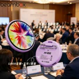 科技礼品智能员工电子徽章会议参会工牌高清IPS 显示屏图片动画