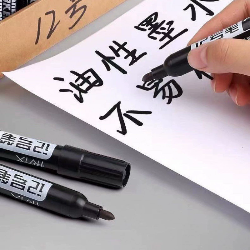 Marker black oily big head pen waterproof fast drying thick pen durable express logistics special stroke line marking pen