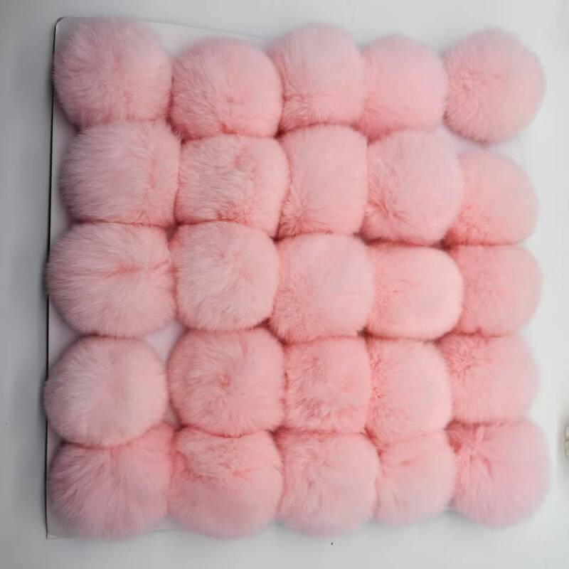 6cm Real Rex Rabbit Fur Ball Jewelry Bag Clothing Accessories Mobile Phone DIY Shoe Clothing Accessories Accessories Hanging