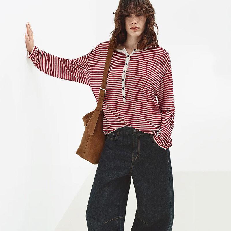 Mo Spring and Summer New Product, Cool and Comfortable Half-Open Bamboo Cotton Linen Striped Loose Knit Cardigan for Women Mo Spring and Summer New Product, Cool and Comfortable Half-Open Bamboo Cotton Linen Striped Loose Knit Cardigan for Women
