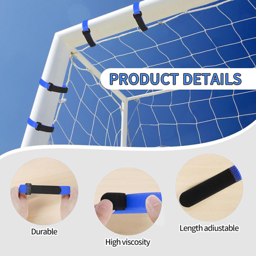 Football net self-adhesive tape football accessory fixed tape goal strap reverse buckle tie multi-color football net Velcro strap