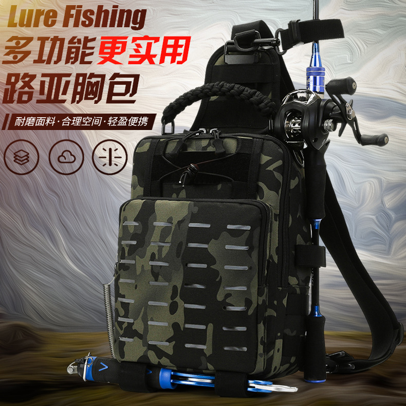 Road sub- multi-function Waist pack new pattern One shoulder Diagonal knapsack Luyalan Outdoor equipment Go fishing fishing gear Pole pack