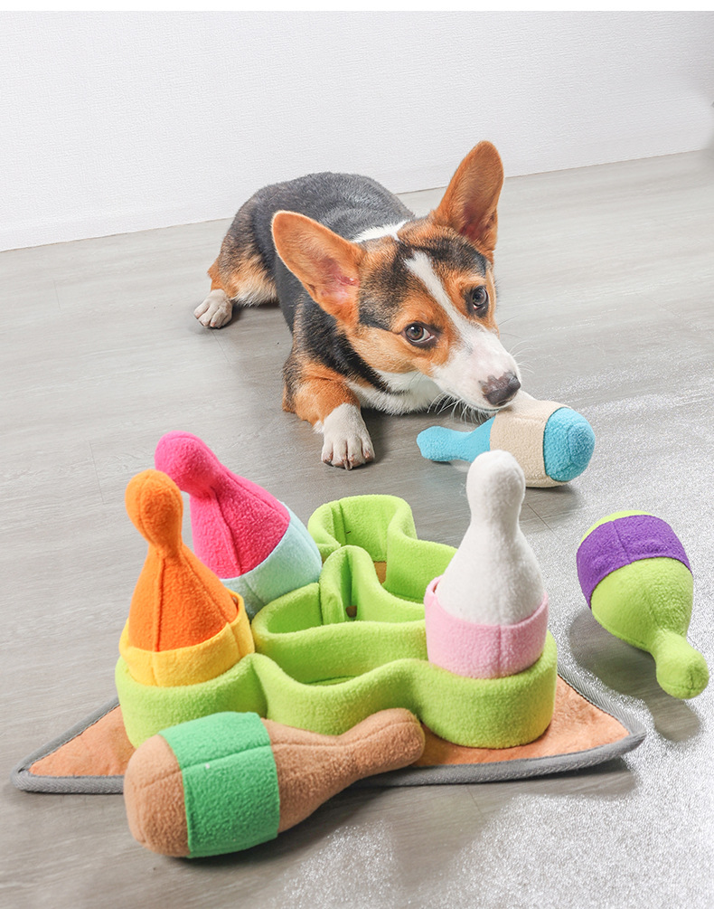 Gioco bowling per cani interattivo e resistente ai morsi_voghion.com