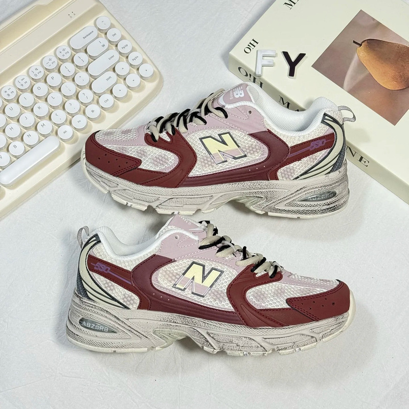 純粋なオリジナル NB530 オールド多用途ファッションレトロお父さん靴男性と女性のための通気性メッシュカジュアルスポーツランニングシューズ|undefined